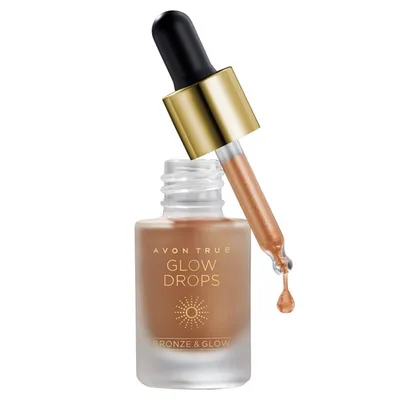 Avon Glow Drops, Bronze & Glow (Brązer do twarzy w płynie)