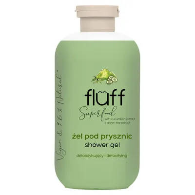 Fluff Superfood, Detoxifying Shower Gel (Detoksykujący żel pod prysznic `Ogórek i zielona herbata`)