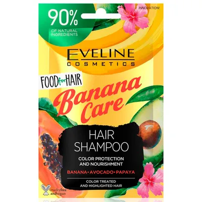 Eveline Cosmetics Food for Hair, Odżywczy szampon do włosów `Banana Care`