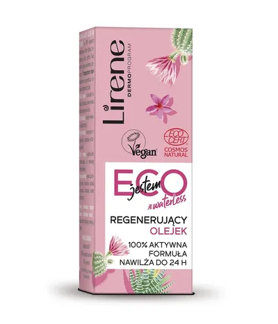 Lirene Dermoprogram Jestem Eco #waterless, Regenerujący olejek do twarzy
