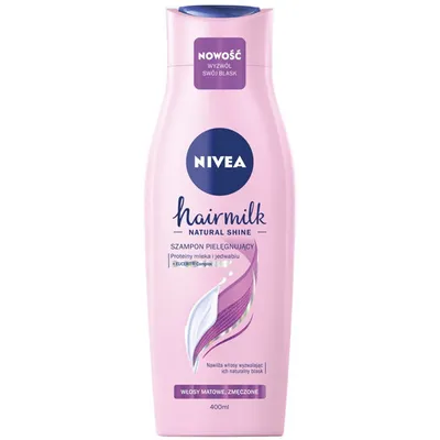 Nivea Hairmilk Natural Shine, Szampon pielęgnujący do włosów matowych i zmęczonych