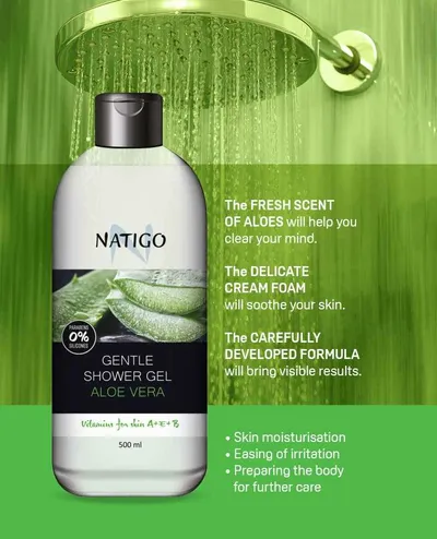 Natigo by nature Gentle Shower Gel Aloe Vera (Delikatny żel pod prysznic `Aloes`)