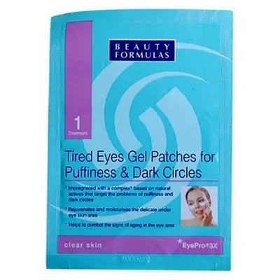 Beauty Formulas Tired Eyes Gel Patches for Puffiness & Dark Circles (Żelowe płatki na zmęczone oczy)