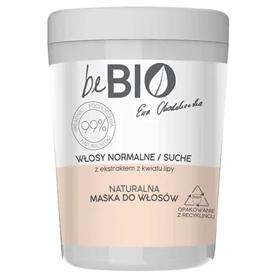 beBIO Naturalna maska do włosów normalnych i suchych z ekstraktem z kwiatu lipy