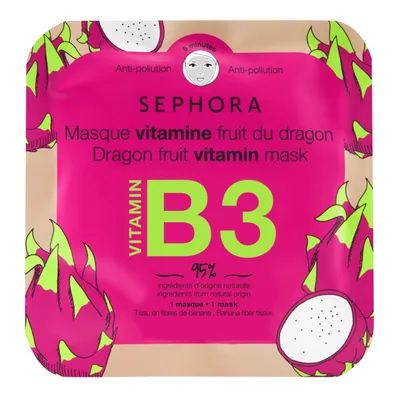Sephora Collection, B3 Vitamin Dragon Fruit Vitamin Mask (Witaminowa maseczka w płachcie)