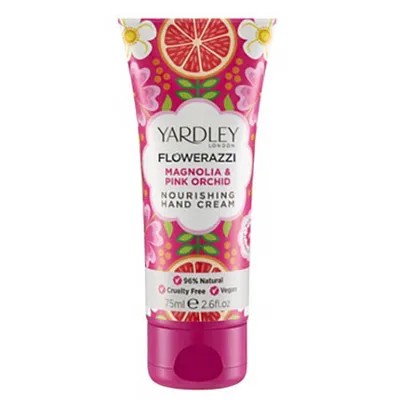 Yardley Flowerazzi, Nourishing Hand Cream Magnolia & Pink Orchid (Krem do rąk `Magnolia i orchidea`)