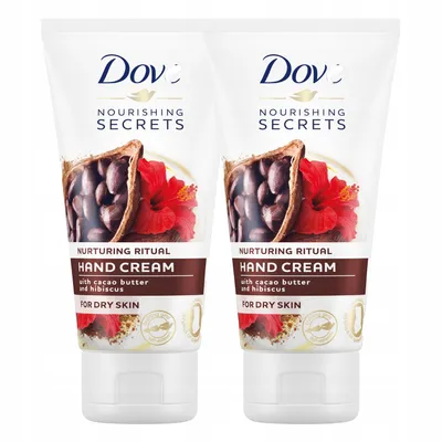 Dove Nourishing Secrets, Nurturing Ritual, Hand Cream with Raw Cacao and Hibuscus Scent (Odżywczy krem do rąk do skóry suchej)