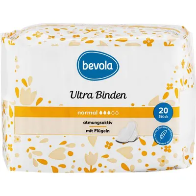 Bevola Ultra Towels Normal with Dry Net and Wings (Średnie podpaski z dry net i skrzydełkami)