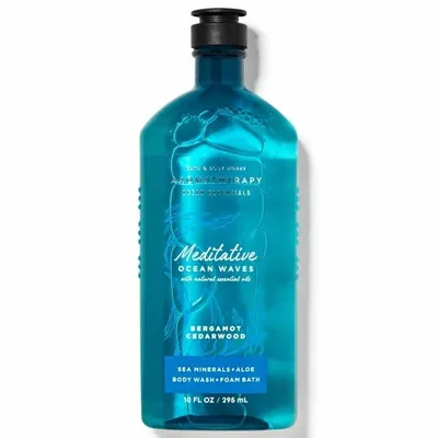 Bath & Body Works Aromatherapy, Meditative Ocean  Weaves Bergamot & Cedarwood Body Wash + Foam Bath (Płyn do mycia i do kąpiel)