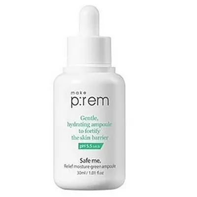 Make P:Rem Safe me, Relief Moisture Green Ampoule (Nawilżająca ampułka do twarzy)