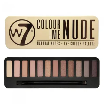 W7 Colour Me Nude, Natural Nudes Eye Colour Palette (Paleta 12 cieni do powiek)