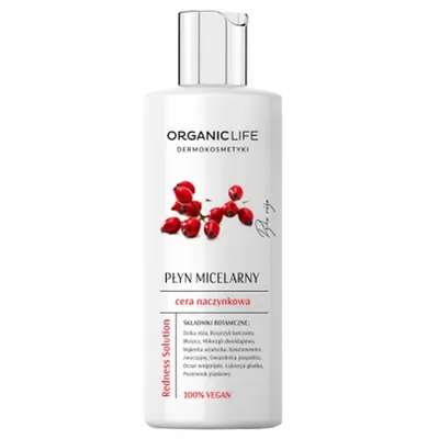 Organic Life Redness Solution, Płyn micelarny cera naczynkowa