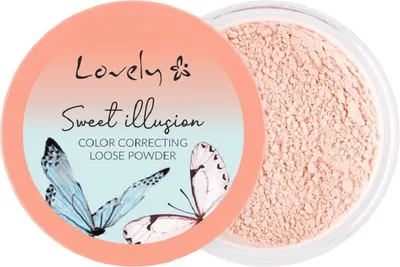 Lovely Is a Butterly, Sweet Illusion Color Correcting Powder Peach (Puder sypki)