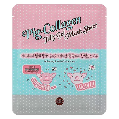 Holika Holika Pig-Collagen, Jelly Gel Mask Sheet (Hydrożelowa maska w dwóch płatach)