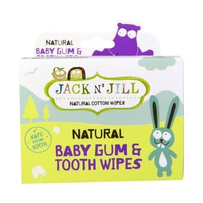 Jack N'Jill Natural Baby Gum and Tooth Wipes (Naturalne chusteczki do mycia dziąseł niemowląt)