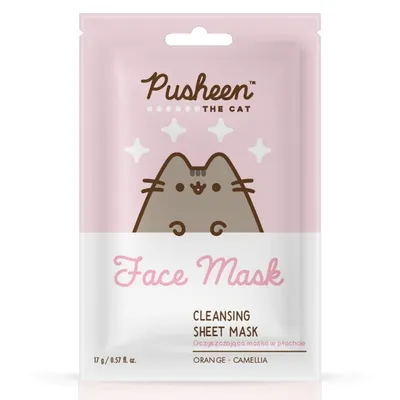The Beauty Care Company Pusheen, Cleansing Sheet Mask (Oczyszczająca maska w płachcie)