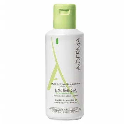 A-Derma Exomega, Huile Nettoyante Emolliente Visage et Corps [Emollient Cleansing Oil] (Olejek oczyszczająco-zmiękczający do  mycia twarzy i ciała)