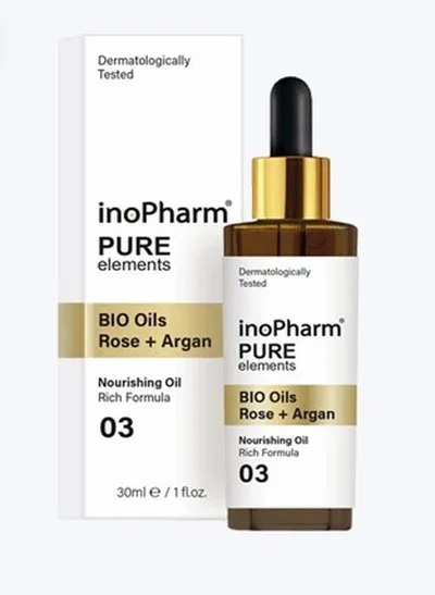inoPharm Serum do twarzy z bioolejkiem z róży i olejkiem arganowym