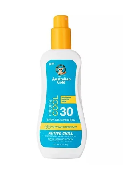 Australian Gold Fresh & Cool, Spray Gel Sunscreen SPF 30 (Chłodzący żel do opalania)