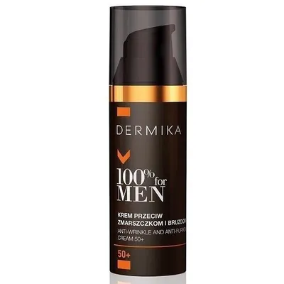 Dermika 100% For Men, Anti- Wrinkle and Anti- Furrows Cream 50+ (Krem przeciw zmarszczkom i bruzdom 50+)