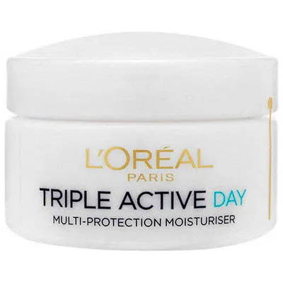 L'Oreal Paris Triple Active, Ochronny krem nawilżający na dzień do skóry normalnej i mieszanej