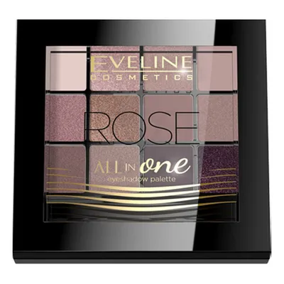 Eveline Cosmetics All in One Eyeshadow Palette 02 Rose (Paleta 12 cieni)