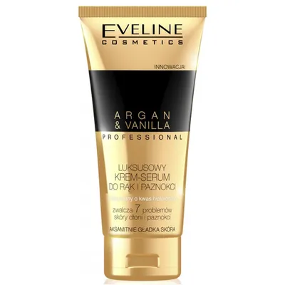 Eveline Cosmetics Argan & Vanilla, Luksusowy krem - serum do rąk i paznokci