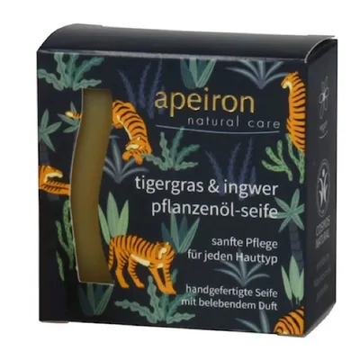Apeiron Natural Care Tigergras & Ingwer Pflanzenol-Seife (Mydło roślinne `Wąkrotka azjatycka i imbir`)