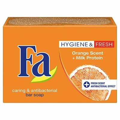 Fa Hygiene & Fresh, Orange Scent & Milk Protein, Antibacterial & Caring Bar Soap (Mydło w kostce)