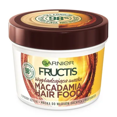 Garnier Fructis, Macadamia Hair Food (Wygładzająca maska do włosów suchych i niesfornych)