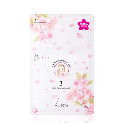 A. by Bom Ultra Floral Leaf Mask (Dwuetapowa kojąca koreańska maseczka kwiatowa)