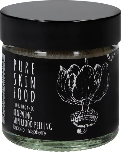 Pure Skin Food Renewing Superfood Peeling Baobab & Raspberry (Odnawiająca maska-peeling Superfood `Baobab i malina`)