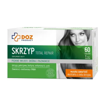 DOZ Skrzyp Total Repair, Piękne włosy, skóra i paznokcie, Kapsułki żelatynowe
