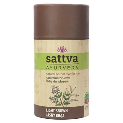 Sattva Ayurveda Henna Light Brown (Naturalna ziołowa farba do włosów jasny brąz)