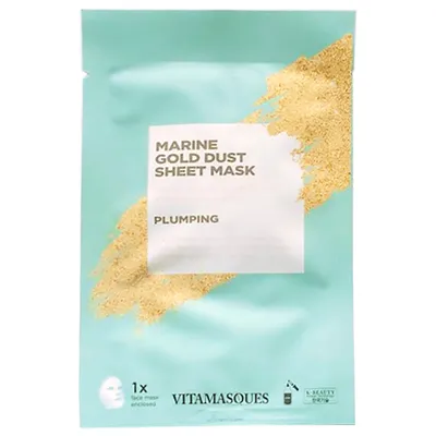 Vitamasques Marine Gold Dust Sheet Mask Plumping (Maska do twarzy ze złotym pyłkiem)