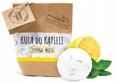 Słomiana Pracownia Kula do kąpieli `Cytryna - mięta`