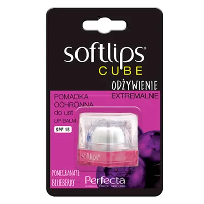 Perfecta Softlips, Balsam do ust 5w1 SPF 15 `Pomergranate & blueberry`