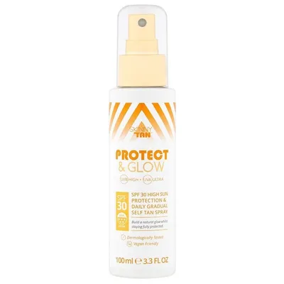 Skinny Tan Protect & Glow Milk Spray SPF 30 (Spray do opalania z filtrem SPF 30)