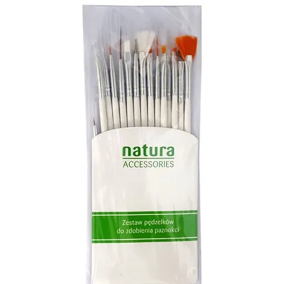 Natura Accessories Zestaw pędzelków do zdobienia paznokci