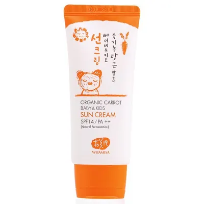 Whamisa Organic Carrot Baby & Kids Sun Cream SPF14/PA++ (Marchewkowy krem ochronny dla dzieci)