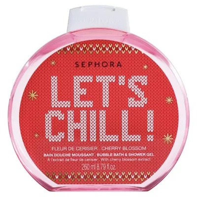 Sephora Collection, Holiday Vibes, Bubble Bath & Shower Gel Cherry Blossom Let's Chill (Żel pod prysznic i do kąpieli `Kwiat wiśni`)