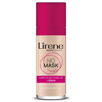 Lirene Dermoprogram No Mask, Nawilżający podkład + serum