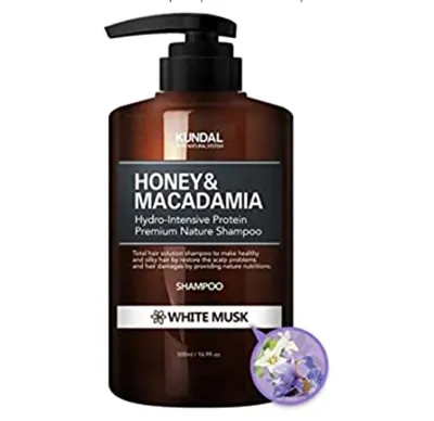 Kundal Honey & Macadamia Shampoo Amber Vanilla (Bursztynowa Wanilia, Szampon do włosów)