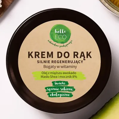 Hello Eco Krem do rąk silnie regenerujący z olejem z miąższu awokado i mocznikiem