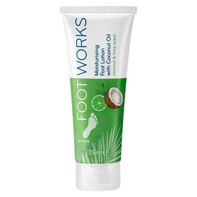 Avon Foot Works, Coconut & Lime Moisturizing Foot Lotion (Kokos i Limonka, Nawilżający balsam do stóp)