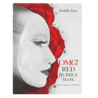 Double Dare OMG! Red Bubble Mask (Maseczki w płacie do twarzy głęboko oczyszczająca)