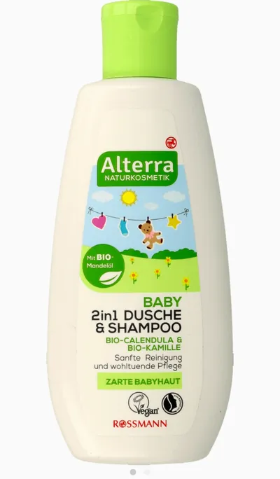 Alterra Baby, 2 in 1 Dusche & Shampoo (Żel pod prysznic i szampon 2 w 1 dla niemowląt)