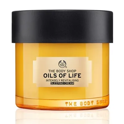 The Body Shop Oils of Life, Intensely Revitalising Sleeping Cream (Krem rewitalizujący na noc)