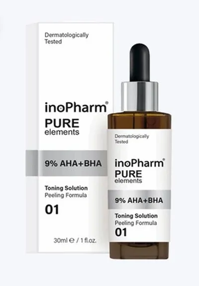 inoPharm Peeling do twarzy z 9% kwasami AHA i BHA