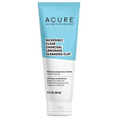 Acure Incredibly Clear, Charcoal Lemonade Cleansing Clay (Oczyszczająca maseczka węglowa z cytryną)